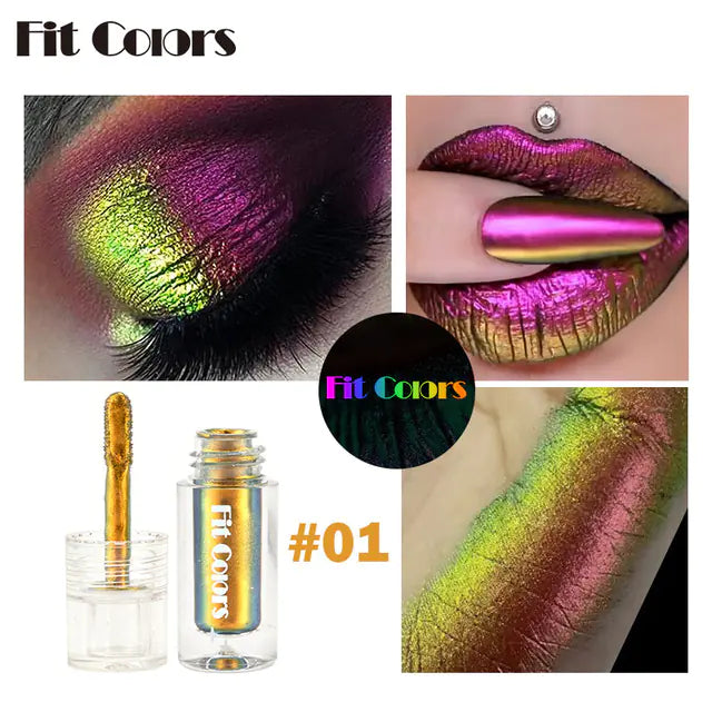Aurora Multi Chrome Eyeshadow Pigment โ Long Lasting, Shifting Color Magic
