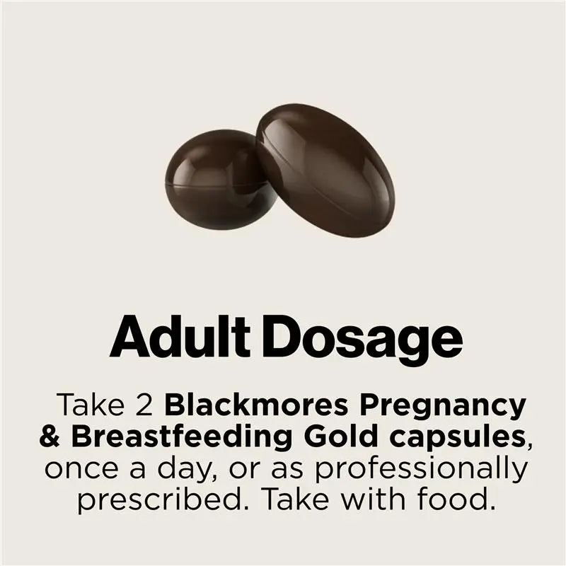 Blackmores Pregnancy & Breastfeeding Gold 180 Caps – DHA, Iron, Folic Acid