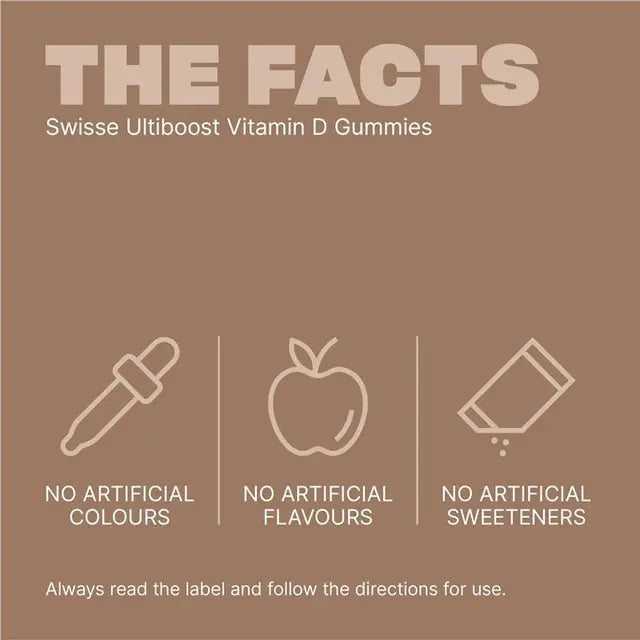 Swisse Ultiboost Vitamin D Gummies 60 Pack – Immune, Bone & Calcium Support | 99% Sugar-Free | Tropical Fruit Flavour