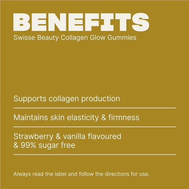 Swisse Collagen Glow Gummies 45 Pack | Sugar-Free Beauty Skin Supplement