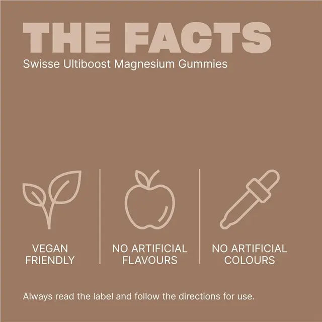 Swisse Ultiboost Magnesium Gummies 60 Pack โ Muscle, Nerve & Recovery Support | No Added Sugar | Orange Flavour