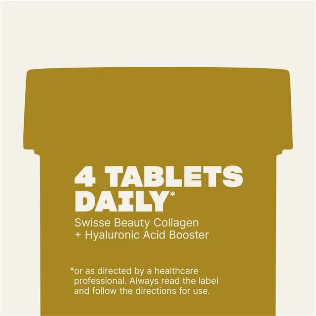 Swisse Collagen + Hyaluronic Acid Booster 80 Tablets | Skin Hydration & Glow