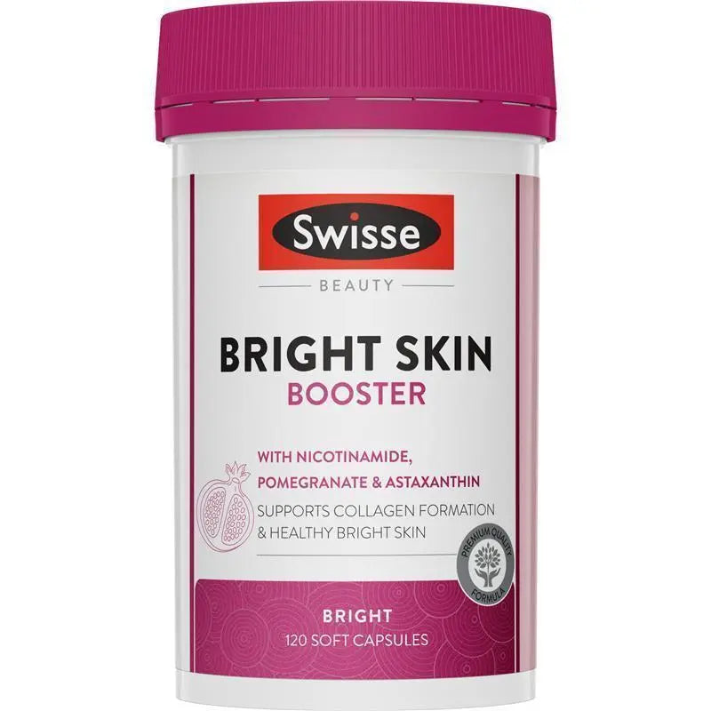 Swisse Bright Skin 120 Capsules | Glutathione + Vitamin C Skin Brightening