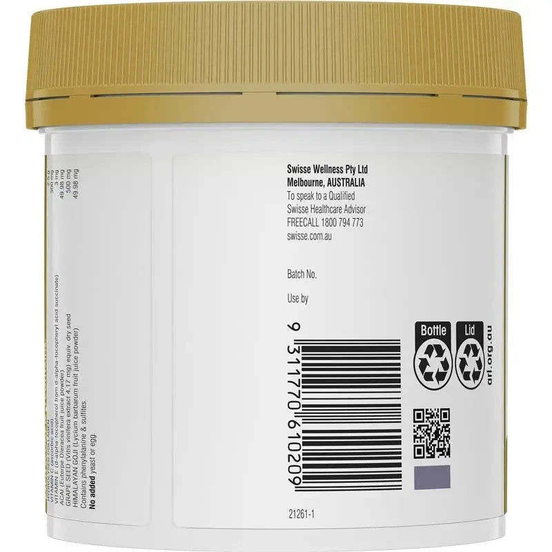 Swisse Collagen Glow Powder 240g | Vitamin C + Collagen | AUS