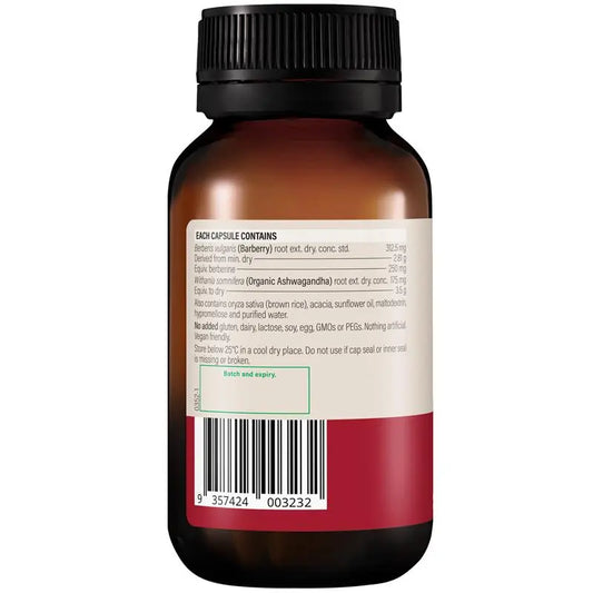 Wanderlust Berberine + Ashwagandha 120 Caps | Stress & Craving Support