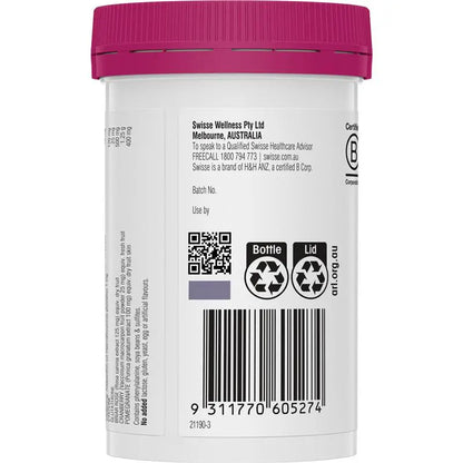 Swisse Bright Skin 60 Capsules | Glutathione + Vitamin C for Radiant Glow