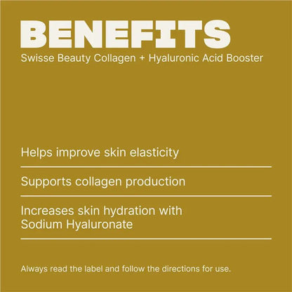 Swisse Collagen + Hyaluronic Acid Booster 80 Tablets | Skin Hydration & Glow