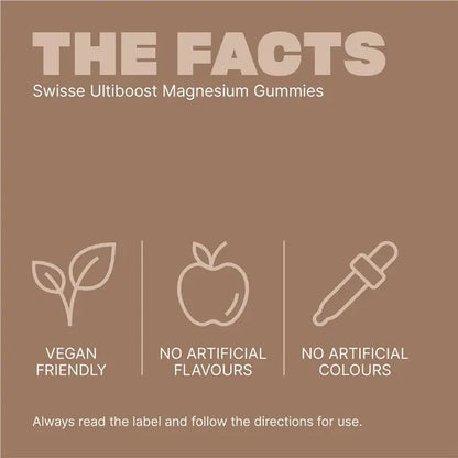 Swisse Ultiboost Magnesium Gummies 60 Pack – Muscle, Nerve & Recovery Support | No Added Sugar | Orange Flavour