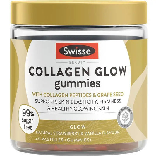Swisse Collagen Glow Gummies 45 Pack | Sugar-Free Beauty Skin Supplement