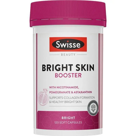 Swisse Bright Skin 120 Capsules | Glutathione + Vitamin C Skin Brightening